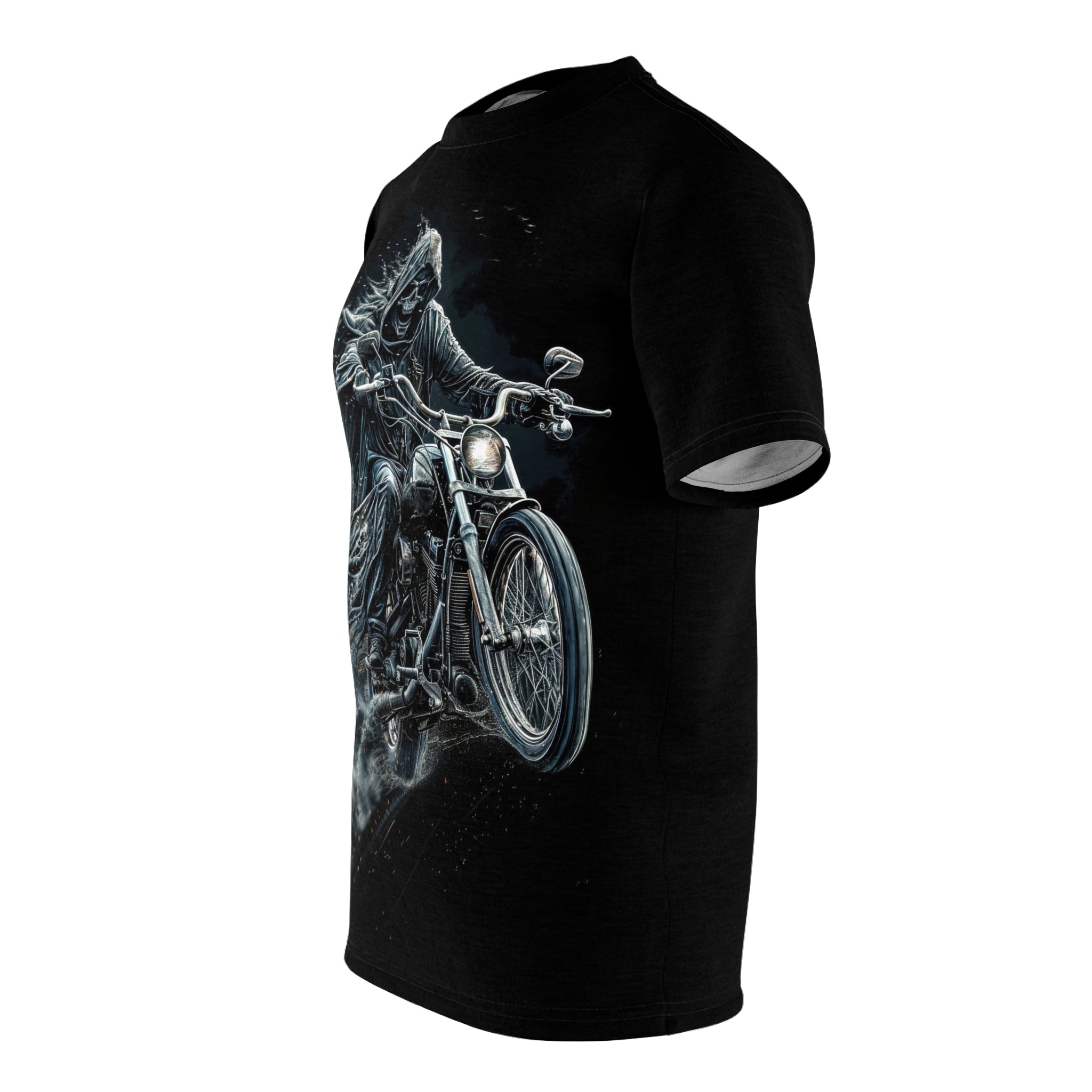 Gray Grim Reaper  - Motorcycle - Men's Tee Shirt - DC-0114